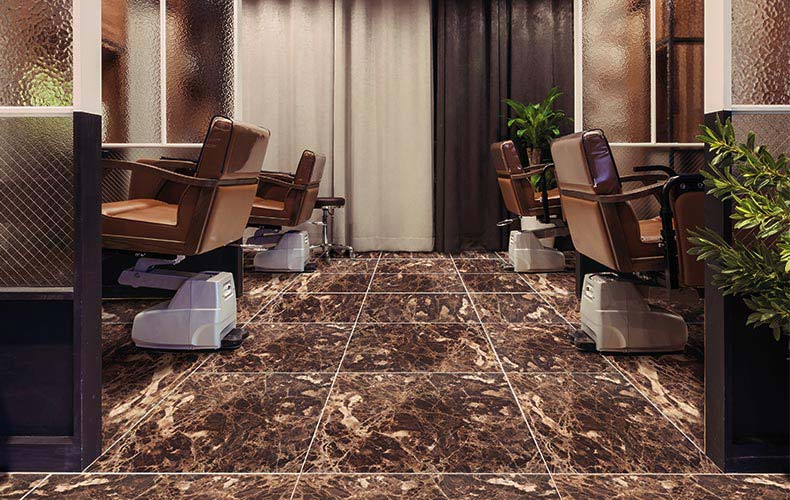 Emperador brown marble flooring for shop